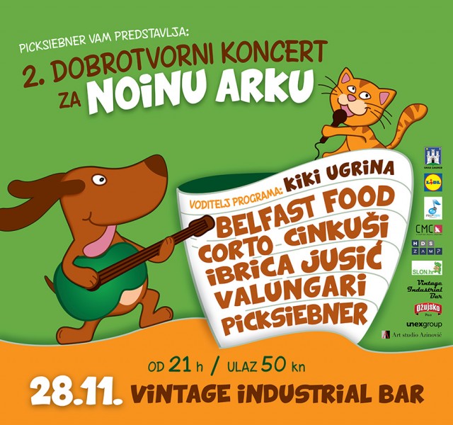 Picksiebner vam predstavlja: 2. dobrotvorni koncert za Noinu arku