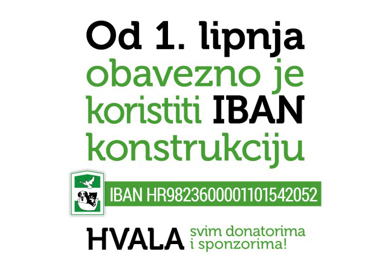 Od 1. lipnja obavezno je koristiti IBAN!