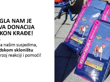 Hvala Gradskom skloništu na prvoj donaciji nakon krađe!