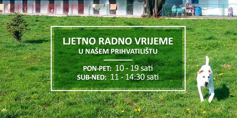 Ljetno radno vrijeme prihvatilišta