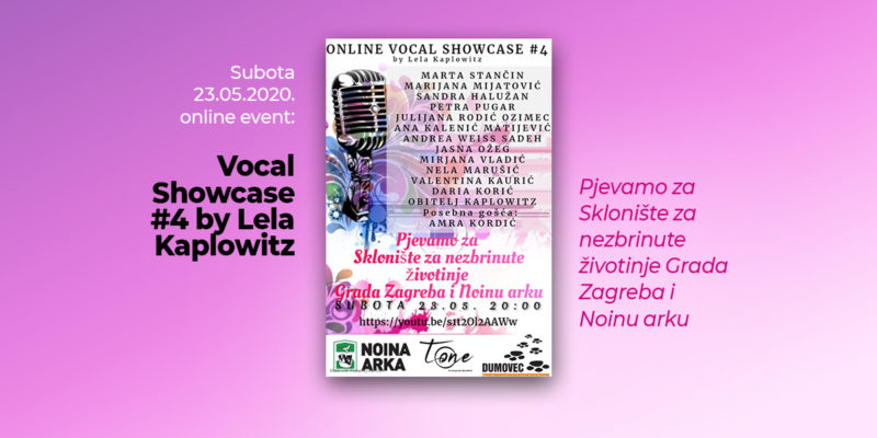 Ne propustite Online Vocal Showcase #4 by Lela Kaplowitz!