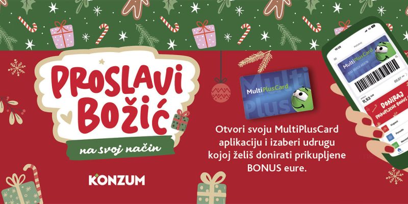 I ovoga Božića Konzum i MultiPlusCard pomažu udrugama 🥰🐾